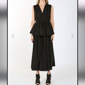 Beulah Sleeveless Waist Ruffle Maxi Dress